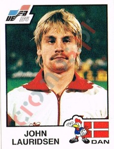 71 John Lauridsen – UEFA Euro France 1984 Panini