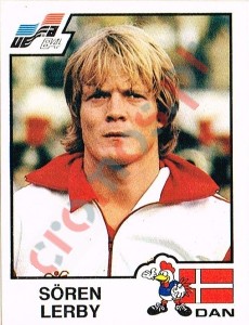 72 Soren Lerby – UEFA Euro France 1984 Panini