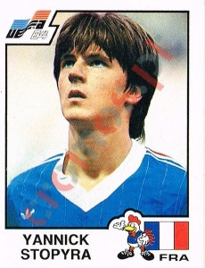 54 Yannick Stopyra – UEFA Euro France 1984 Panini