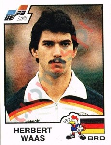 154 Herbert Waas – UEFA Euro France 1984 Panini