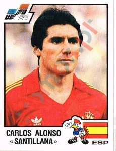 228 Carlos Alonso "Santillana" – UEFA Euro France 1984 Panini