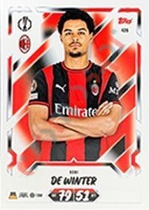 426 Koni De Winter – Topps UEFA Champions League & Europa League 2026-2027. Match Attax