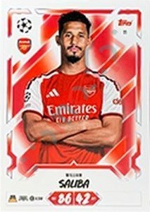 11 William Saliba – Topps UEFA Champions League & Europa League 2026-2027. Match Attax