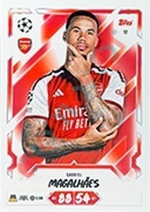12 Gabriel Magalhães – Topps UEFA Champions League & Europa League 2026-2027. Match Attax