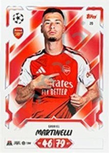 20 Gabriel Martinelli – Topps UEFA Champions League & Europa League 2026-2027. Match Attax