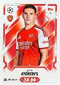 21 Viktor Gyökeres – Topps UEFA Champions League & Europa League 2026-2027. Match Attax