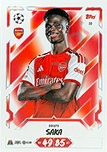 22 Bukayo Saka – Topps UEFA Champions League & Europa League 2026-2027. Match Attax