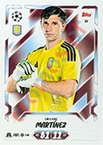 64 Emiliano Martínez – Topps UEFA Champions League & Europa League 2026-2027. Match Attax