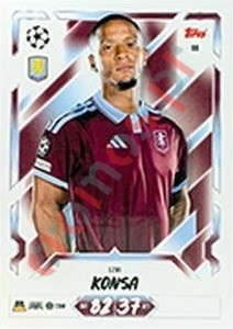 66 Ezri Konsa – Topps UEFA Champions League & Europa League 2026-2027. Match Attax