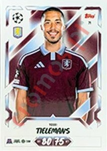 71 Youri Tielemans – Topps UEFA Champions League & Europa League 2026-2027. Match Attax