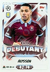 75 Alysson – Topps UEFA Champions League & Europa League 2026-2027. Match Attax