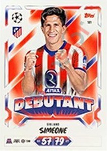 181 Giuliano Simeone – Topps UEFA Champions League & Europa League 2026-2027. Match Attax