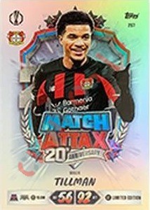 297 Malik Tillman – Topps UEFA Champions League & Europa League 2026-2027. Match Attax