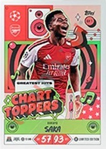 GH1 Bukayo Saka – Topps UEFA Champions League & Europa League 2026-2027. Match Attax