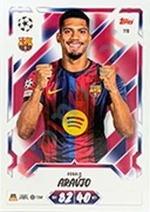 119 Ronald Araújo – Topps UEFA Champions League & Europa League 2026-2027. Match Attax