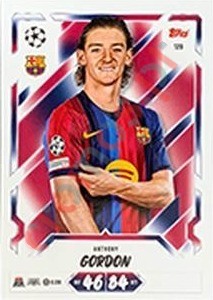 129 Anthony Gordon – Topps UEFA Champions League & Europa League 2026-2027. Match Attax