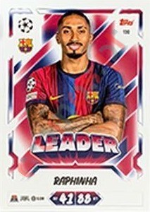 130 Raphinha – Topps UEFA Champions League & Europa League 2026-2027. Match Attax