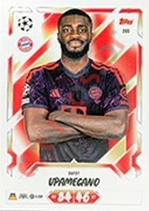 209 Dayot Upamecano – Topps UEFA Champions League & Europa League 2026-2027. Match Attax