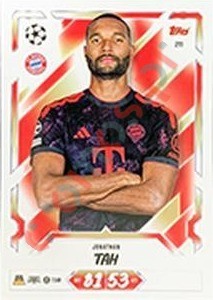 211 Jonathan Tah – Topps UEFA Champions League & Europa League 2026-2027. Match Attax