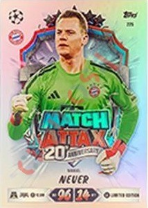 225 Manuel Neuer – Topps UEFA Champions League & Europa League 2026-2027. Match Attax