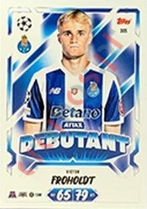 305 Victor Froholdt – Topps UEFA Champions League & Europa League 2026-2027. Match Attax