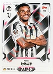 443 Pierre Kalulu – Topps UEFA Champions League & Europa League 2026-2027. Match Attax
