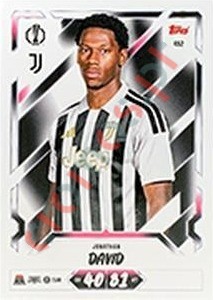 452 Jonathan David – Topps UEFA Champions League & Europa League 2026-2027. Match Attax