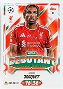 84 Jérémy Jacquet – Topps UEFA Champions League & Europa League 2026-2027. Match Attax