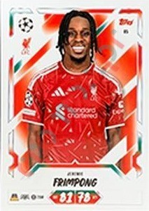 85 Jeremie Frimpong – Topps UEFA Champions League & Europa League 2026-2027. Match Attax