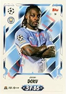 38 Jérémy Doku – Topps UEFA Champions League & Europa League 2026-2027. Match Attax
