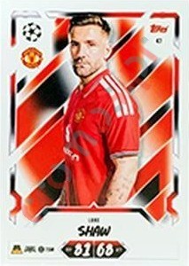 47 Luke Shaw – Topps UEFA Champions League & Europa League 2026-2027. Match Attax