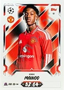 51 Kobbie Mainoo – Topps UEFA Champions League & Europa League 2026-2027. Match Attax