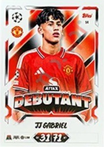 54 JJ Gabriel – Topps UEFA Champions League & Europa League 2026-2027. Match Attax