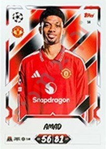 56 Amad Diallo – Topps UEFA Champions League & Europa League 2026-2027. Match Attax