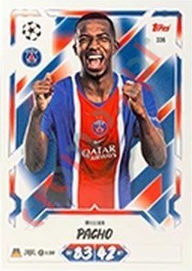 336 Willian Pacho – Topps UEFA Champions League & Europa League 2026-2027. Match Attax