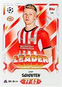 374 Jerdy Schouten – Topps UEFA Champions League & Europa League 2026-2027. Match Attax