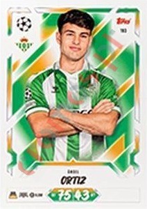193 Ángel Ortiz – Topps UEFA Champions League & Europa League 2026-2027. Match Attax