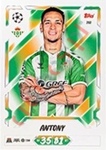 202 Antony – Topps UEFA Champions League & Europa League 2026-2027. Match Attax