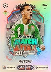 207 Antony – Topps UEFA Champions League & Europa League 2026-2027. Match Attax