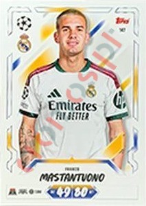 147 Franco Mastantuono – Topps UEFA Champions League & Europa League 2026-2027. Match Attax