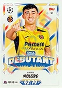 161 Alberto Moleiro – Topps UEFA Champions League & Europa League 2026-2027. Match Attax