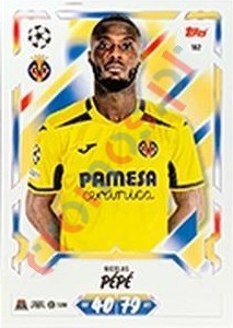 162 Nicolas Pépé – Topps UEFA Champions League & Europa League 2026-2027. Match Attax