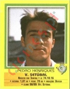 75 Pedro Henriques – Futebol 1999-2000 Panini