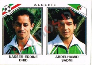 230 Nasser-Eddine Drid - Abdelhamid Sadmi – FIFA World Cup Mexico 1986 Panini