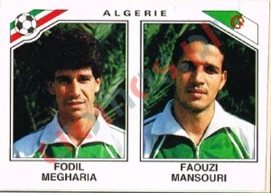 232 Fodil Megharia - Faouzi Mansouri – FIFA World Cup Mexico 1986 Panini