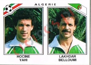 234 Hocine Yahi - Lakhdar Belloumi – FIFA World Cup Mexico 1986 Panini