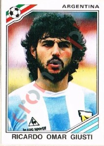 81 Ricardo Omar Giusti – FIFA World Cup Mexico 1986 Panini