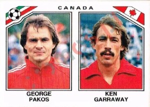 225 George Pakos - Ken Garraway – FIFA World Cup Mexico 1986 Panini