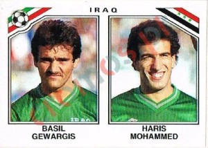 105 Basil Gewargis - Haris Mohammed – FIFA World Cup Mexico 1986 Panini