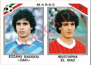 420 Ezzaiki Baddou "Zaki" - Mustapha El Biaz – FIFA World Cup Mexico 1986 Panini
